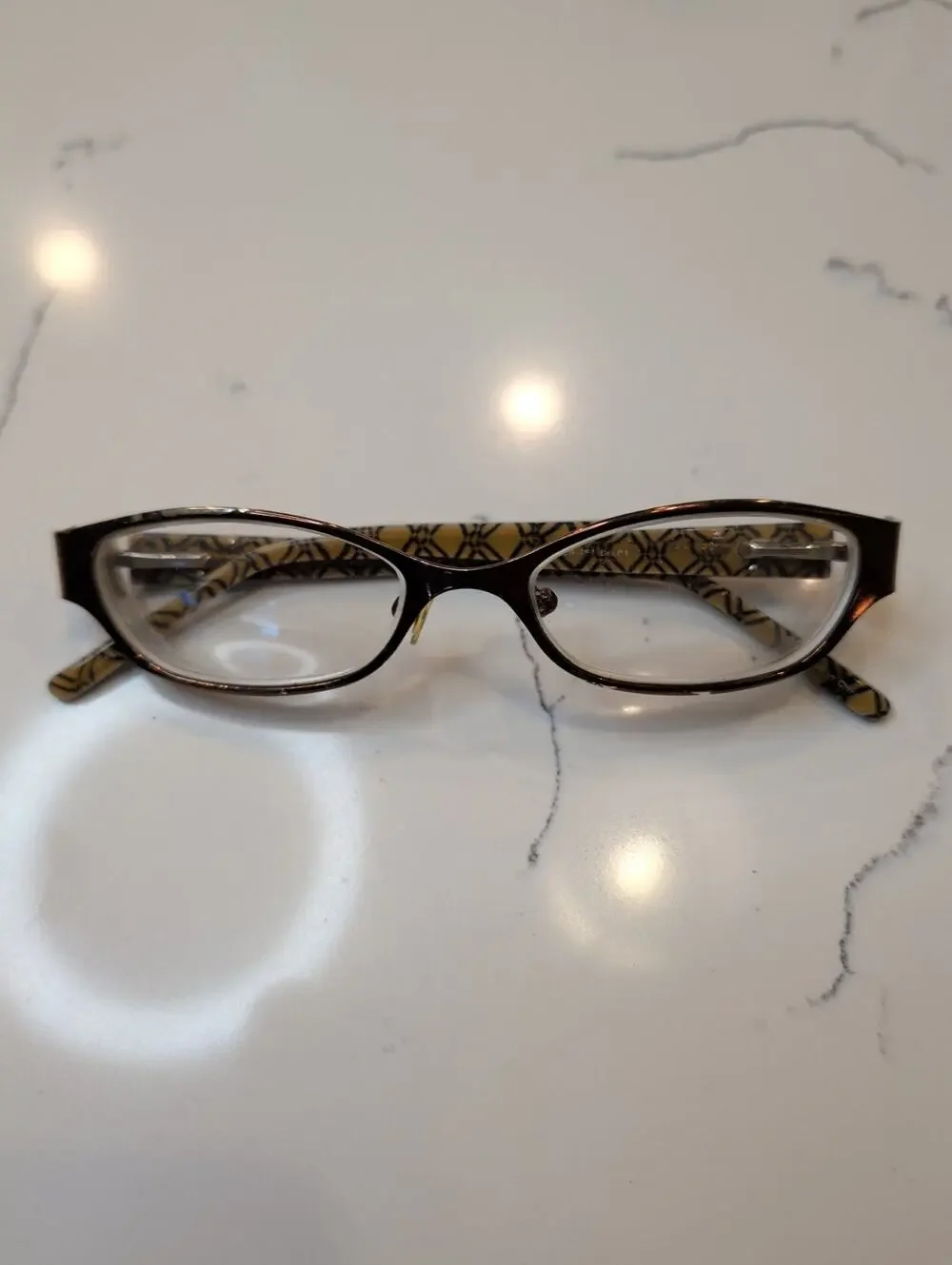 David Benjamin by Europa Eyeglasses Womens Bronze Brown Cat Eye Zebra Print...